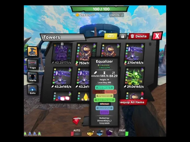 Anime RNG Defense タワー配置ガイド